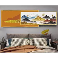 Tranh in trên Decal nhập khẩu treo tường phòng ngủ Đẹp 125X50-120X40 P/N: AZ2-0145-KN-DECAL-125X50-120X40